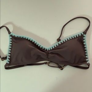 Purple and Blue crochet bikini top